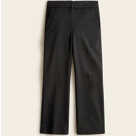 J CREW Hayden Kickout Crop Plant in Bi-Stretch Cotton in Black - Picture 3 of 11